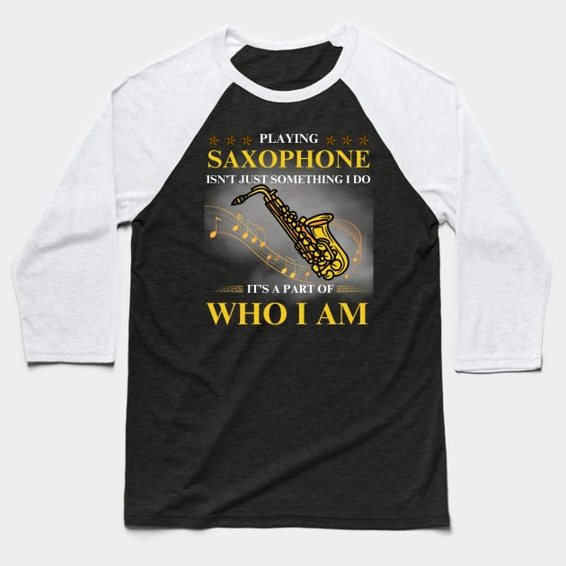 Saxophone Baseball T-Shirt by DuViC